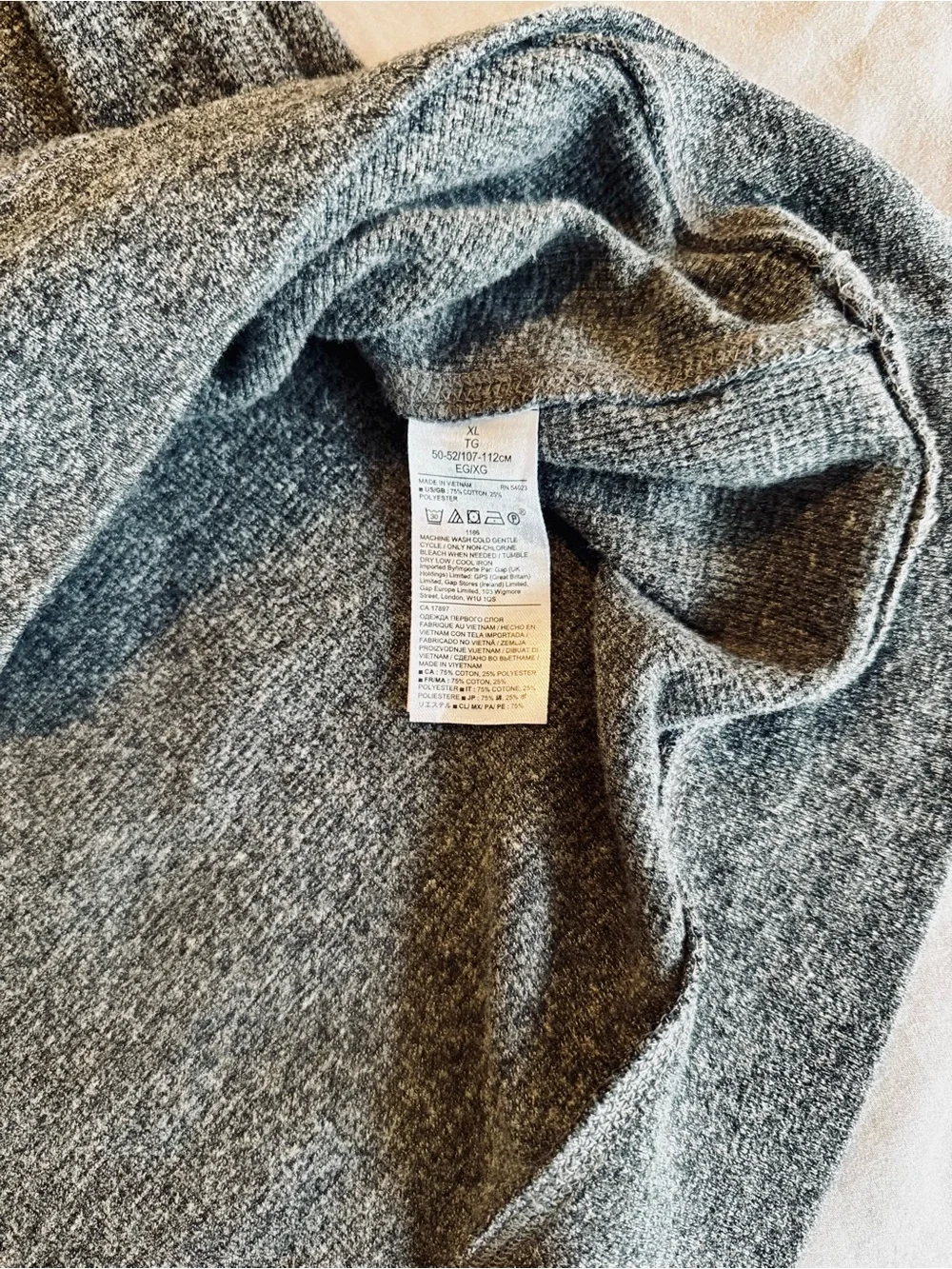 BANANA REPUBLIC Marled Charcoal Grey Crewneck Sweatshirt Sweater Elbow Patches